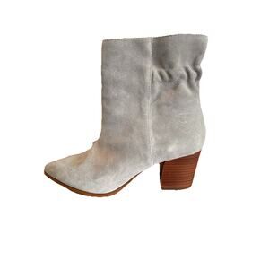 Sole Society Womens Maeryn Grey Suede/Taupe Cowboy Ankle Boots 9.5 US EUR41